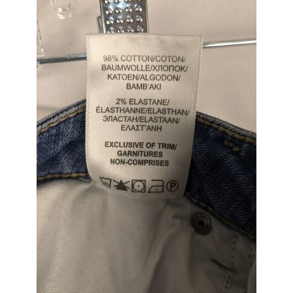 Silver Jeans Womens 28/27 Izzy Ankle Skinny Blue Floral Embroidered Distressed - Picture 9 of 9